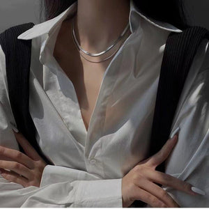 Double - layer Women's Ins Hip Hop Cold Style Clavicle Chain - Zambeel