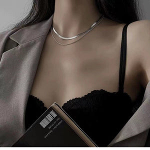 Double - layer Women's Ins Hip Hop Cold Style Clavicle Chain - Zambeel