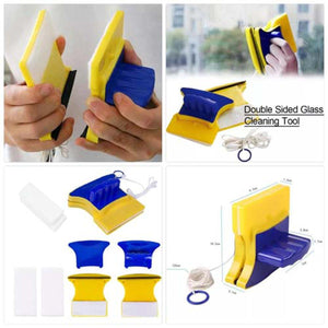 Double - Sided Magnetic Glass Cleaner - Zambeel