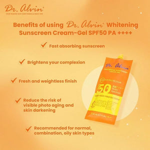 Dr. Alvin - Whitening Sunscreen Cream - Gel SPF 50+ (Original) - Zambeel