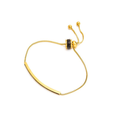 Drawable Black Diamond Small Waist Titanium Steel Bracelet - Zambeel