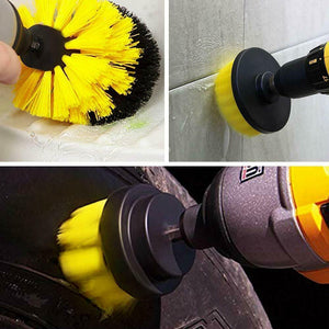 Drill Brush Set Power Scrubber Brushes for Car Wash Cleaning Carpet Tile Grout - Zambeel