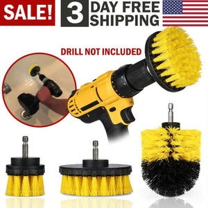 Drill Brush Set Power Scrubber Brushes for Car Wash Cleaning Carpet Tile Grout - Zambeel
