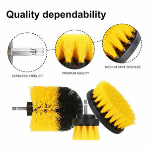 Drill Brush Set Power Scrubber Brushes for Car Wash Cleaning Carpet Tile Grout - Zambeel