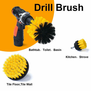 Drill Brush Set Power Scrubber Brushes for Car Wash Cleaning Carpet Tile Grout - Zambeel