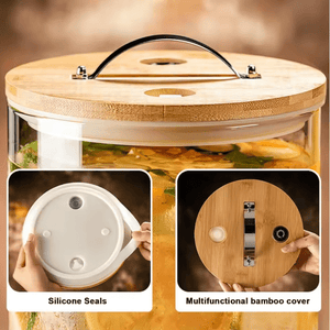 Drink Serve Dispenser with Wooden Stand © - Zambeel