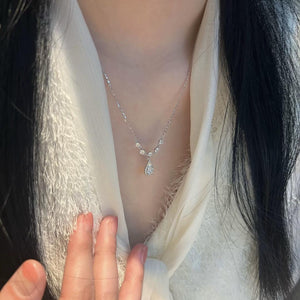 Dripping Water Pendant Necklace For Women Exquisite Light Luxury Style - Zambeel