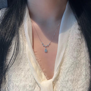 Dripping Water Pendant Necklace For Women Exquisite Light Luxury Style - Zambeel