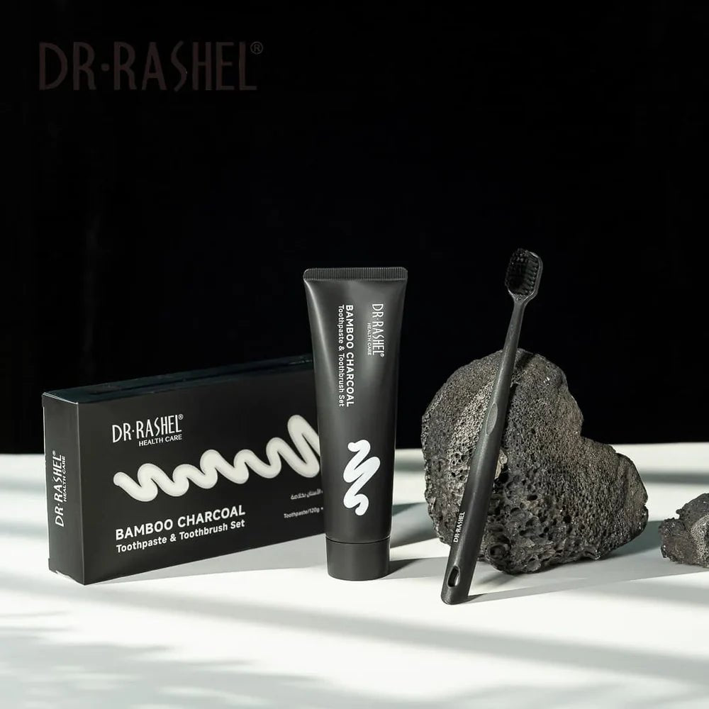 DR·RASHEL - Bamboo Charcoal Toothpaste & Toothbrush Set - Zambeel