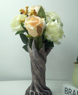 Dryad Vase Decoration Creative Tree Trunk Decoration Home Living Room Resin Craft Flower Decoration - Zambeel
