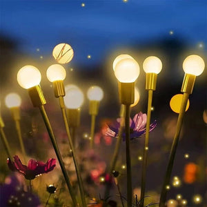 Dual - mode Outdoor Solar Pneumatic Courtyard Garden Atmosphere Lawn Breathing FireFly Ground Plug Lamp - Zambeel