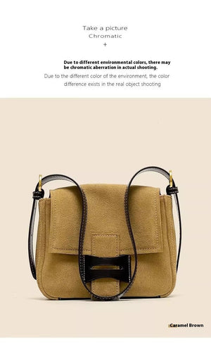 Dull Polish Genuine Leather Shoulder Messenger Bag - Zambeel