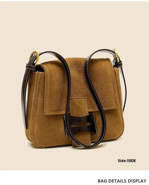 Dull Polish Genuine Leather Shoulder Messenger Bag - Zambeel
