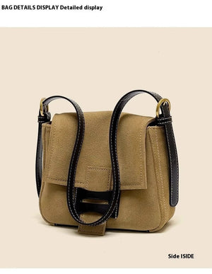 Dull Polish Genuine Leather Shoulder Messenger Bag - Zambeel