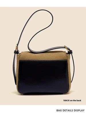 Dull Polish Genuine Leather Shoulder Messenger Bag - Zambeel