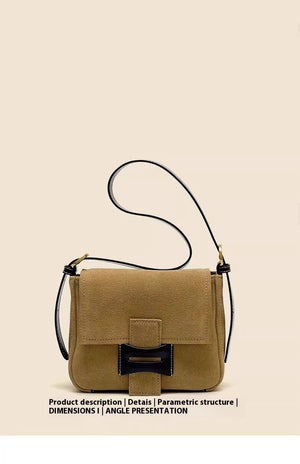 Dull Polish Genuine Leather Shoulder Messenger Bag - Zambeel