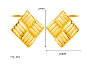 Earrings Chubby Cross X - shaped Stud Earrings Simple Earrings - Zambeel