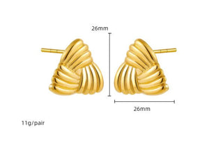 Earrings Chubby Cross X - shaped Stud Earrings Simple Earrings - Zambeel