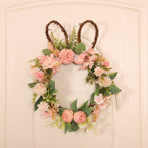 Easter Egg Simulation Wreath Easter Chrysanthemum Rabbit Modeling Decorative Pendant - Zambeel