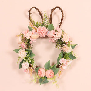 Easter Egg Simulation Wreath Easter Chrysanthemum Rabbit Modeling Decorative Pendant - Zambeel