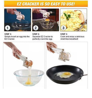 Egg Shell Cracker Handheld Plastic Egg Breaker Egg Opener Creative Egg Separator Tool Kitchen Gadgets - Zambeel