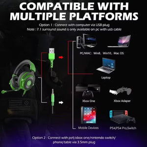 سماعة رأس لاسلكية LED