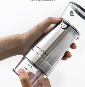 Electric Coffee Grinder Stainless Steel Adjustable Hand Grinder Coffee Machine Coffee Bean Burr Grinders Mill Kitchen Tool - Zambeel