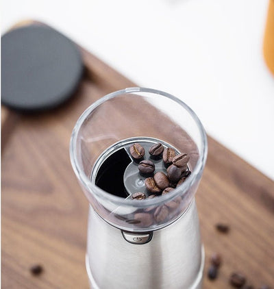 Electric Coffee Grinder Stainless Steel Adjustable Hand Grinder Coffee Machine Coffee Bean Burr Grinders Mill Kitchen Tool - Zambeel