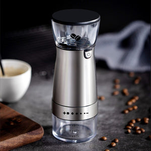 Electric Coffee Grinder Stainless Steel Adjustable Hand Grinder Coffee Machine Coffee Bean Burr Grinders Mill Kitchen Tool - Zambeel