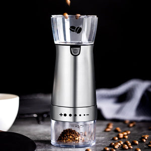 Electric Coffee Grinder Stainless Steel Adjustable Hand Grinder Coffee Machine Coffee Bean Burr Grinders Mill Kitchen Tool - Zambeel