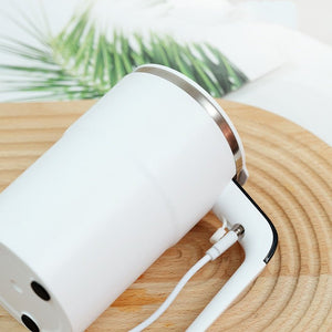 Electric Coffee Mug USB Rechargeable Automatic Magnetic Cup IP67 Waterproof Food - Safe Stainless Steel For Juice Tea Milksha Kitchen Gadgets - Zambeel