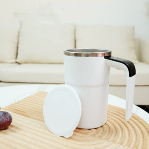 Electric Coffee Mug USB Rechargeable Automatic Magnetic Cup IP67 Waterproof Food - Safe Stainless Steel For Juice Tea Milksha Kitchen Gadgets - Zambeel