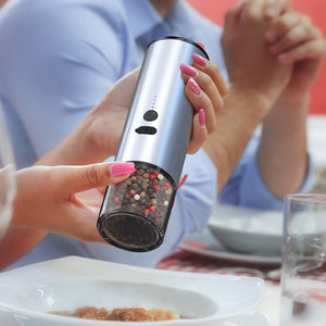 Electric Food Corn Soybean Salt And Pepper Grinder Mill Machine Rechargeable Electric Pepper And Salt Grinder Set With LED Kitchen Gadgets - Zambeel