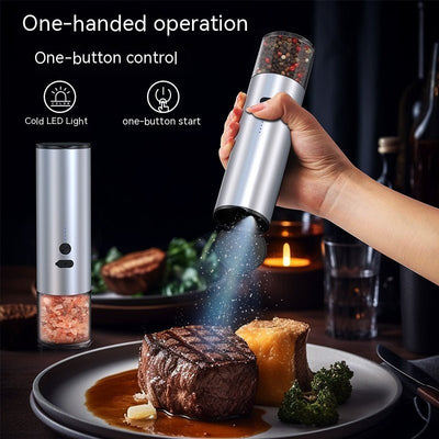 Electric Food Corn Soybean Salt And Pepper Grinder Mill Machine Rechargeable Electric Pepper And Salt Grinder Set With LED Kitchen Gadgets - Zambeel
