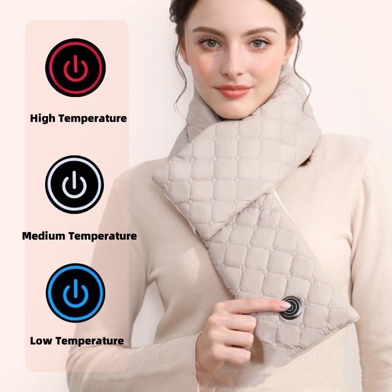 Electric Heating Scarf 3 Gear Heating Pads Outdoor Warm Heated Scarf USB Heater Thermal Shawl Neck Brace Warm Bib For Women Men - Zambeel