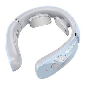 Electric Neck Massager EMS Pulse Rechargeable USB Cervical Traction Therapy Massage Stimulator Pain Relief Heating Function - Zambeel