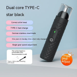 Electric Nose Hair Trimmer Men's Rechargeable Nose Cleaning - Zambeel