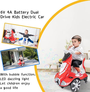 Electric Ride - On Scooter for Kids with Bubble Blower © - Zambeel