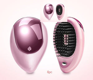 Electric Sound Wave Vibration Magnetic Massage Comb Portable Negative Ion Hair Comb - Zambeel