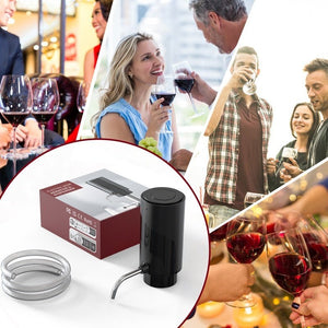Electric Wine Aerator And Decanter Pump Dispenser Gift One Touch Operating Easy To Use Wine Decanter Kitchen Gadgets - Zambeel