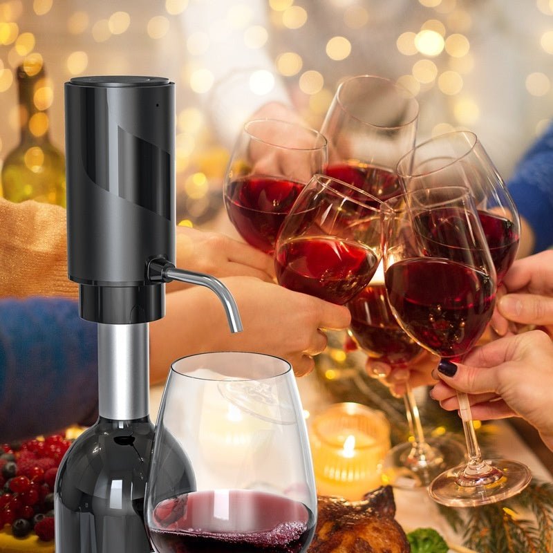 Electric Wine Aerator And Decanter Pump Dispenser Gift One Touch Operating Easy To Use Wine Decanter Kitchen Gadgets - Zambeel
