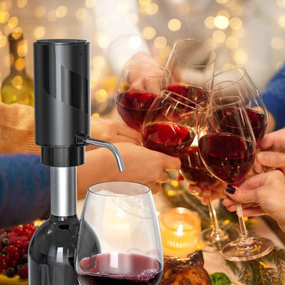 Electric Wine Aerator And Decanter Pump Dispenser Gift One Touch Operating Easy To Use Wine Decanter Kitchen Gadgets - Zambeel