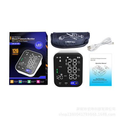 Electronic Blood Pressure Monitor Ultra Clear Large Screen Pulse Sphygmomanometer For Real - time Measurement Of Blood Pressure - Zambeel