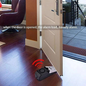 Electronic Burglar Alarm Intelligent Home Security Wedge Door Stop Alarm System Device Hotel Intruder Alert Detection - Zambeel