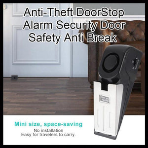 Electronic Burglar Alarm Intelligent Home Security Wedge Door Stop Alarm System Device Hotel Intruder Alert Detection - Zambeel