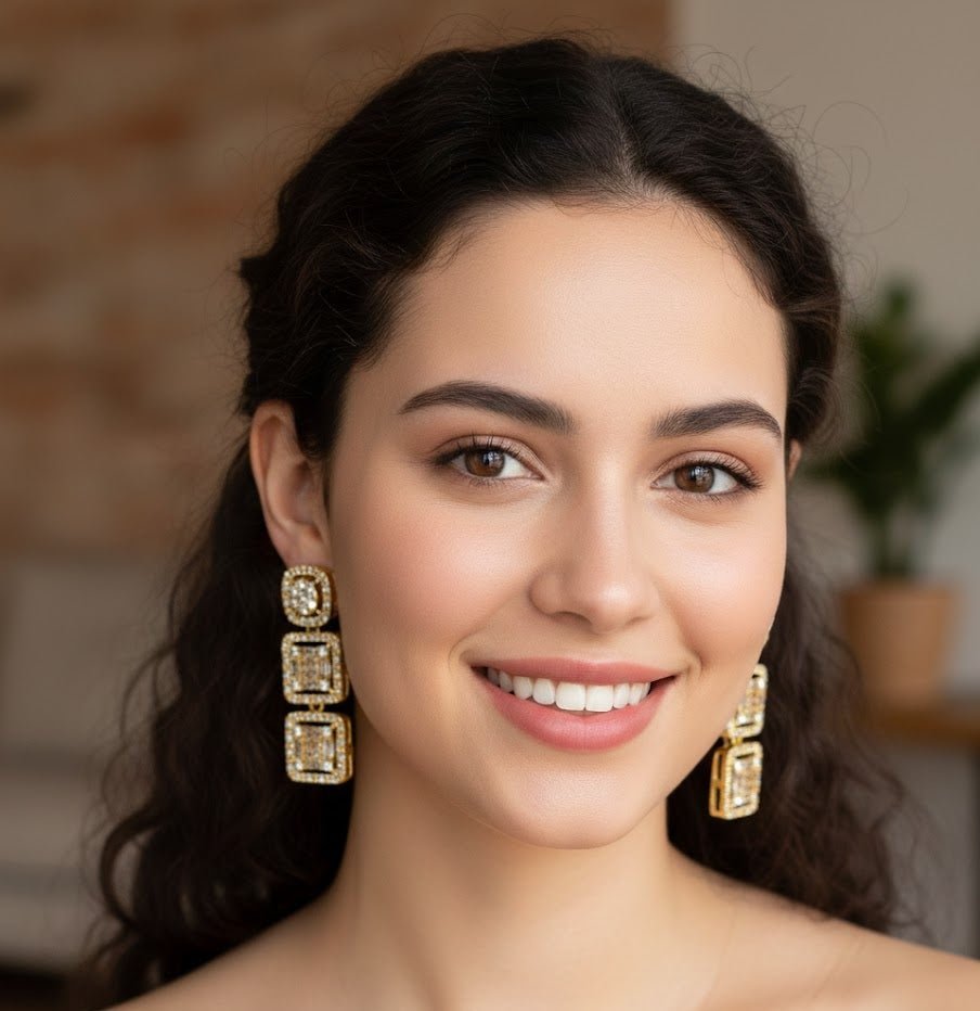 Elegant Dew Drop Chandelier Earrings - Zambeel