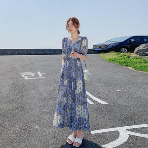 Elegant Floral - print Chic Dress - Zambeel