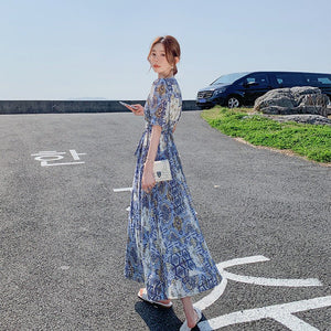 Elegant Floral - print Chic Dress - Zambeel