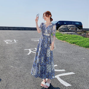 Elegant Floral - print Chic Dress - Zambeel