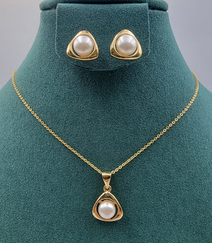 Elegant Gold - Toned Necklace & Earring Sets - Zambeel
